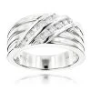 14K White Gold Women's Diamond Wedding Ring 0.48ct