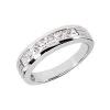 14K White Gold Women's Diamond Wedding Ring 0.70ct 4.6mm