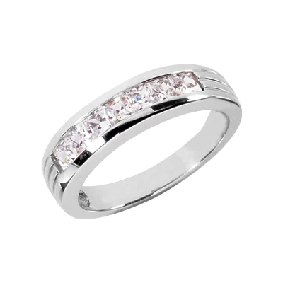 14K White Gold Women's Diamond Wedding Ring 0.70ct 4.6mm 3 14K White Gold Women's Diamond Wedding Ring 0.70ct 4.6mm