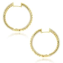 14K Rose Gold Large Inside Out Diamond Hoop Earrings 6ct 11 14K Rose Gold Large Inside Out Diamond Hoop Earrings 6ct -Fashion Accessories Shop 14k inside out diamond hoop earrings 600ct p 35702 backye