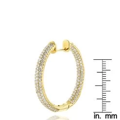 14K Rose Gold Large Inside Out Diamond Hoop Earrings 6ct 13 14K Rose Gold Large Inside Out Diamond Hoop Earrings 6ct -Fashion Accessories Shop 14k inside out diamond hoop earrings 600ct p 35702 rulerye