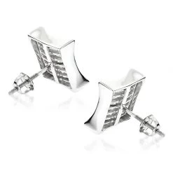 14K White Gold Invisible Set Princess Cut Diamond Stud Earrings For Men And Women 1.25ct Kite Shape -Fashion Accessories Shop 14k invisible set princess cut diamond earrings 125ct p 97 backwh 1
