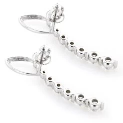 Journey Diamond Earrings For Women 14K White Gold 1.1ct -Fashion Accessories Shop 14k journey diamond earrings 132ct p 22554 backwh