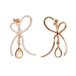 14K White Gold Lemon Quartz Diamond Bow Earrings 1.23ct -Fashion Accessories Shop 14k lemon quartz diamond bow earrings 123ct p 22346 rose