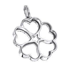 14K White Gold Multi Heart Diamond Pendant For Women Flower Design 0.35ct -Fashion Accessories Shop 14k multi heart diamond pendant 042ct p 22309 backwh