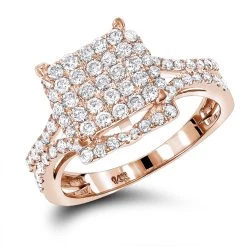 14K White Gold Pave Diamond Engagement Ring 1.25ct -Fashion Accessories Shop 14k pave diamond engagement ring 125ct p 40590 ro