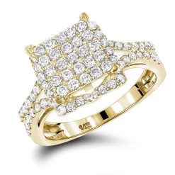 14K White Gold Pave Diamond Engagement Ring 1.25ct -Fashion Accessories Shop 14k pave diamond engagement ring 125ct p 40590 ye