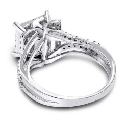 14K White Gold Pave Diamond Engagement Ring 1.25ct -Fashion Accessories Shop 14k pave diamond engagement ring 125ct p 40590back