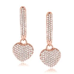 14K White Gold Pave Diamond Heart Earrings For Women 0.76ct 8 14K White Gold Pave Diamond Heart Earrings For Women 0.76ct -Fashion Accessories Shop 14k pave diamond heart shaped earrings 076ct p 22411 ro