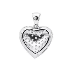 Large 14K White Gold Pave Diamond Heart Pendant 4 Carats -Fashion Accessories Shop 14k pave large diamond heart pendant 4ct p 22430 backwh