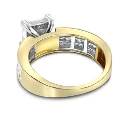14K Yellow Gold Pre-Set Princess Cut Diamond Engagement Ring 1.1 -Fashion Accessories Shop 14k pre set princess cut diamond engagement ring 12 p 224 backye