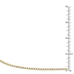 14K Yellow Gold Round Prong Set Diamond Tennis Chain Necklace For Men 13ct -Fashion Accessories Shop 14k round prong set mens diamond chain necklace 13ct p 5762 ruler yellow