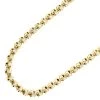 14K Yellow Gold Round Prong Set Diamond Tennis Chain Necklace For Men 13ct