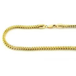 Solid 14K Yellow Gold Franco Chain 30-40in,3.5mm