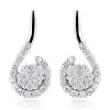 14K White Gold Swirl Diamond Earrings For Women 0.75ct -Fashion Accessories Shop 14k swirl diamond earrings 075ct p 22553 wh