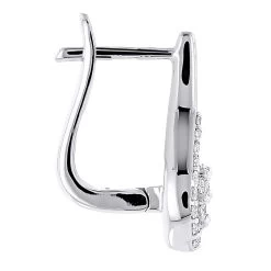 14K White Gold Swirl Diamond Earrings For Women 0.75ct -Fashion Accessories Shop 14k swirl diamond earrings 075ct p 22553back