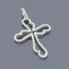 14K White Gold Unique Diamond Cross Pendant 0.32ct