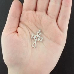 14K White Gold Unique Diamond Cross Pendant 0.34ct -Fashion Accessories Shop 14k unique diamond cross pendant 034ct p 41784box