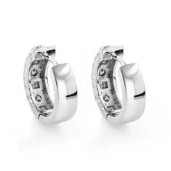 14K White Gold Unique Huggie Diamond Earrings 0.77ct -Fashion Accessories Shop 14k unique huggie diamond earrings 077ct p 22348 backwh