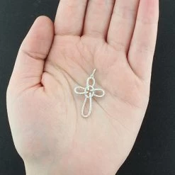 14K White Gold Cross Pendant 0.34ct -Fashion Accessories Shop 14k white gold cross pendant 034ct p 41776box