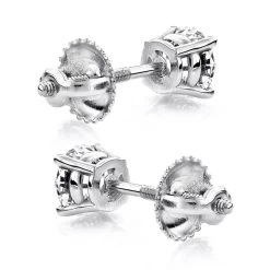 14K White Gold Diamond Stud Earrings Round Cut 1.50ct -Fashion Accessories Shop 14k white gold diamond stud earrings round cut 150ct p 5629 backwh