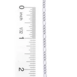 14K White Gold Figaro Chain For Men 2.5mm 22-24in -Fashion Accessories Shop 14k white gold figaro chain 25mm 22 24in 3