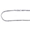 14K White Gold Men's Diamond Cut Rope Chain 2.5mm 18in - 40in