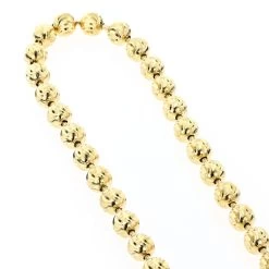 Men's 14K Yellow Gold Moon Cut Bead Chain 5mm 22-40in -Fashion Accessories Shop 14k white gold moon cut bead chain 5mm 22 40in backye