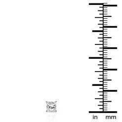 14K White Gold Princess-Cut Diamond Stud Earrings 1.5ct -Fashion Accessories Shop 14k white gold princess cut diamond stud earrings 15ct p 26 ruler