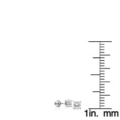 14K White Gold Princess Diamond Stud Earrings 0.25ct -Fashion Accessories Shop 14k white gold princess diamond stud earrings 025ct p 5640 rulerwh