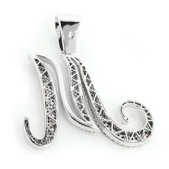 Large 14K White Gold White Pink Diamond Initial M Letter Pendant Necklace 3.4ct -Fashion Accessories Shop 14k white pink diamond initial m pendant necklace 340 p 6119 2