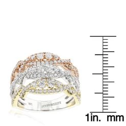 Unique Diamond Ring For Women 14K Gold 1.6ct -Fashion Accessories Shop 14k white yellow rose gold diamond stacking ring for women 16c by luxurman ruler