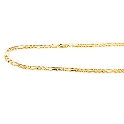 14K Yellow Gold Concave Figaro Chain 5mm 20in - 40in