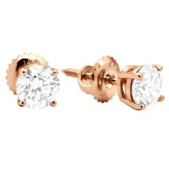 14K Yellow Gold Diamond Stud Earrings Round Cut 1.50ct -Fashion Accessories Shop 14k yellow gold diamond stud earrings round cut 150ct p 5637 rose
