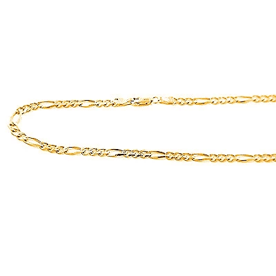 14K Yellow Gold Figaro Chain Item 4mm 20in - 40in 3 14K Yellow Gold Figaro Chain Item 4mm 20in - 40in