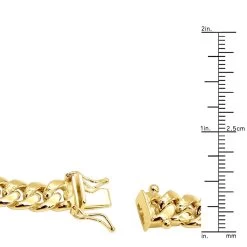 Men's 14K Yellow Gold Miami Cuban Link Curb Chain 8mm Wide 22in-40in Long -Fashion Accessories Shop 14k yellow gold miami cuban link curb chain 8mm wide 24in 40in long rulerye