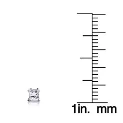 14K Yellow Gold Princess Diamond Stud Earrings 0.25ct -Fashion Accessories Shop 14k yellow gold princess diamond stud earrings 025ct p 5648 ruler