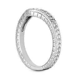 Thin 18K White Gold Diamond Engagement Band 0.12ct -Fashion Accessories Shop 18k gold diamond engagement band 012ct p 29879 back white