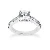 18K White Gold Diamond Engagement Ring 1.05ct 1.8mm