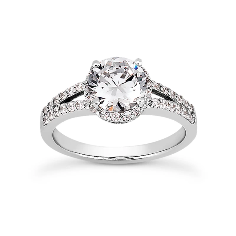 18K White Gold Diamond Engagement Ring 1.05ct 4.1mm 3 18K White Gold Diamond Engagement Ring 1.05ct 4.1mm