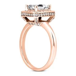 18K White Gold Diamond Engagement Ring 1.11ct 2.65mm -Fashion Accessories Shop 18k gold diamond engagement ring 111ct p 34686 back rose 20220426