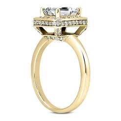 18K White Gold Diamond Engagement Ring 1.11ct 2.65mm -Fashion Accessories Shop 18k gold diamond engagement ring 111ct p 34686 back yellow 20220426