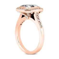 18K White Gold Diamond Engagement Ring 1.12 Carat -Fashion Accessories Shop 18k gold diamond engagement ring 112ct p 34834 back rose 20220426