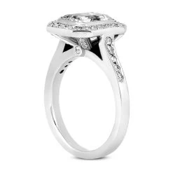 18K White Gold Diamond Engagement Ring 1.12 Carat -Fashion Accessories Shop 18k gold diamond engagement ring 112ct p 34834 back white 20220426