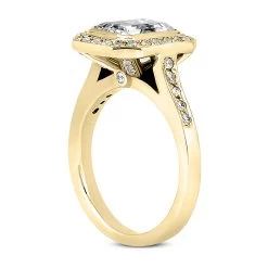 18K White Gold Diamond Engagement Ring 1.12 Carat -Fashion Accessories Shop 18k gold diamond engagement ring 112ct p 34834 back yellow 20220426