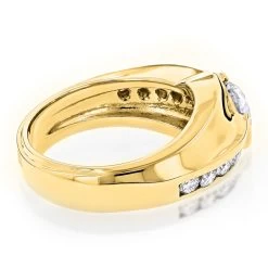 Men's Engagement Ring 18K White Gold 1.5 Carats VS Diamonds -Fashion Accessories Shop 18k gold diamond engagement ring for men 1 5 carats backye 1