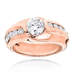 Men's Engagement Ring 18K White Gold 1.5 Carats VS Diamonds -Fashion Accessories Shop 18k gold diamond engagement ring for men 1 5 carats ro 1