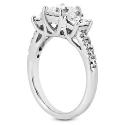 Thin 18K White Gold Diamond Engagement Ring Mounting 0.54ct -Fashion Accessories Shop 18k gold diamond engagement ring mounting 054ct p 33261 back white 20220426
