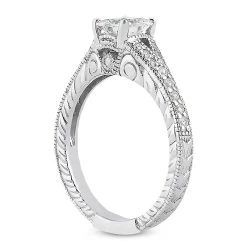 18K White Gold Princess And Round Cut Diamonds Engagement Ring Set 1.21ct -Fashion Accessories Shop 18k gold diamond engagement ring set 121ct p 30137 additional white