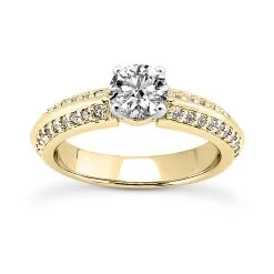 18K White Gold Diamond Engagement Ring Set 1.54ct -Fashion Accessories Shop 18k gold diamond engagement ring set 154ct p 34904 back yellow 20220426